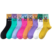 Load image into Gallery viewer, Butterfly Color Matching Socks, Tube Socks, Autumn And Winter Cotton Socks, Korean Style Socks, Student Stockings