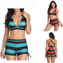 Load image into Gallery viewer, 2021 New Split Striped Sexy Bikini Bijini Female Swimwear European And American Style Manufacturers Wholesale H146