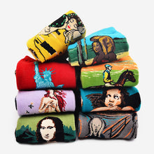Load image into Gallery viewer, Moxiao factory direct selling Qiudong men''s socks new personality literature retro world famous painting men''s socks oil painting men''s socks