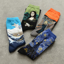 Load image into Gallery viewer, Moxiao factory direct selling Qiudong men''s socks new personality literature retro world famous painting men''s socks oil painting men''s socks