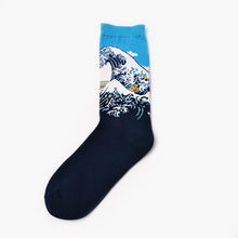 Load image into Gallery viewer, Moxiao factory direct selling Qiudong men''s socks new personality literature retro world famous painting men''s socks oil painting men''s socks