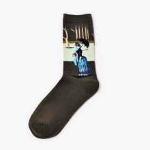 Load image into Gallery viewer, Moxiao factory direct selling Qiudong men''s socks new personality literature retro world famous painting men''s socks oil painting men''s socks