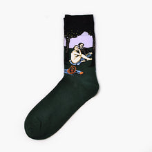 Load image into Gallery viewer, Moxiao factory direct selling Qiudong men''s socks new personality literature retro world famous painting men''s socks oil painting men''s socks