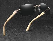 Load image into Gallery viewer, New Style Bamboo Foot Sunglasses Square Frameless Sunglasses Spring Hinge Sunglasses Glasses 15028