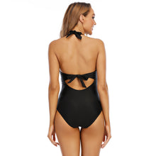 Load image into Gallery viewer, Fashion Conservative Sling Covering Belly Solid Color One-Piece Triangle Swimsuit