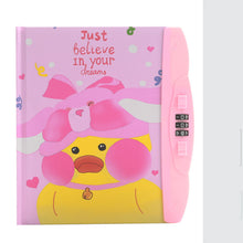 Load image into Gallery viewer, Children'S Codebook With Lock Notebook Cartoon Student Diary Book Korean Version Small And Cute Note
