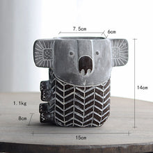 Load image into Gallery viewer, Koala Cement Flower Pot Cute Flesh Flower Apparatus