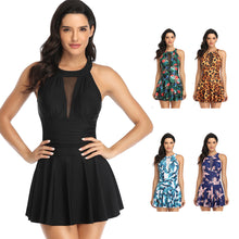 Load image into Gallery viewer, One-piece swimsuit plus size mesh skirt