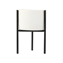 Load image into Gallery viewer, Metal Wrought Iron Flower Stand Ceramic Flower Pot