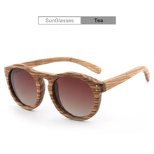 Load image into Gallery viewer, Round Wooden Sunglasses With Polarized Rivets