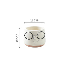 Load image into Gallery viewer, Nordic Style Glass Vase, Cement Flower Pot With Tray, Cute Personality, Green Radish