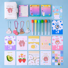 Load image into Gallery viewer, Loose-Leaf Set Pu Leather Student Portable Notepad Portable Stationery