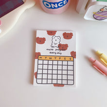 Load image into Gallery viewer, Kawaii Bear Memo Pads Note Paper Daily To Do It Check