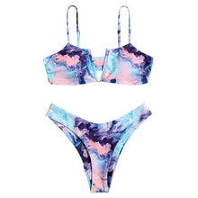 Load image into Gallery viewer, Bikini Tie-dye Swimsuit European And American Foreign Trade Amazon Bikini Split Swimsuit