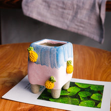 Load image into Gallery viewer, Succulents Flower Pot Small Hand Pinch Flower Pot Mixed Color Frosted