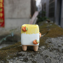 Load image into Gallery viewer, Succulents Flower Pot Small Hand Pinch Flower Pot Mixed Color Frosted