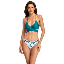 Load image into Gallery viewer, Sexy Split Print Bikini Beach Beautiful Back Swimwear