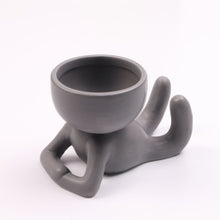 Load image into Gallery viewer, Humanoid ceramic flower pot