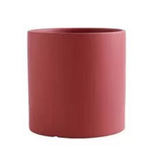 Load image into Gallery viewer, Nordic Industrial Style Colorful Ceramic Flowerpot Succulent Planter Green Plants Cylindrical Shape Flower Pot With Hole Tray