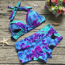 Load image into Gallery viewer, Printed women's square swimsuit