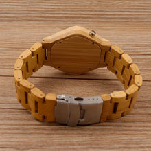 Load image into Gallery viewer, BOBO BIRD LED Bamboo Wood Watches Digital Watch Men Kisai Night Vision Calendar Wristwatch for Men Minimal Time Display C-eE03