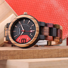 Load image into Gallery viewer, full wood quartz calendar waterproof watch men's watch wood table men's watch