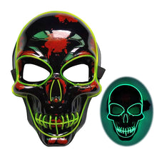 Load image into Gallery viewer, Halloween Skeleton Mask LED Glow Scary Mask