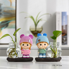 Load image into Gallery viewer, Green Radish Hydroponic Plant Pots And Utensils Transparent Desk Decorations Home Furnishings
