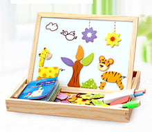 Load image into Gallery viewer, Wooden Magnetic Puzzle Toys Children 3D Puzzle Box Figure Animals Circus Writing Drawing Board Learning Education Toys For Kids