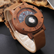 Load image into Gallery viewer, Multifunctional Compass Wood Watch Outdoor Sports Watch
