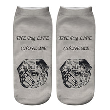 Load image into Gallery viewer, Dog PUG cartoon 3D printing socks