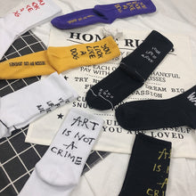 Load image into Gallery viewer, Cotton Comfortable English Socks