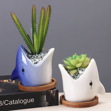 Load image into Gallery viewer, Succulent Pot Creative Cartoon Ceramic Flower Pots European-style Simple Indoor Desktop Pots For Plants Office Decor Planters