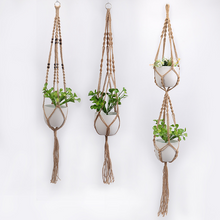 Load image into Gallery viewer, Vintage hemp rope flowerpot net bag hanging