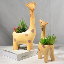 Load image into Gallery viewer, Creative Cute Ceramic Giraffe Succulent Flower Pot