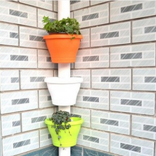 Load image into Gallery viewer, Balcony Flower Pot Resin Pot Succulent Flower Pot Pipe Wall Hanging Orchid Pot