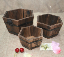 Load image into Gallery viewer, Balcony Planting Vegetable Anticorrosive Wooden Flowerpot Home