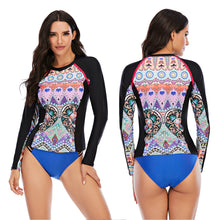 Load image into Gallery viewer, Casual Split Long-sleeved Surfing Suit Sunscreen Female Swimsuit