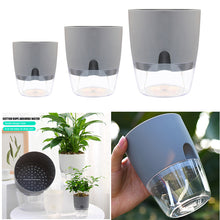 Load image into Gallery viewer, Automatic Water-Absorbing Flower Pot Plastic Resin Transparent Flower Pot