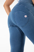 Load image into Gallery viewer, shascullfites melody light blue high waist jeggings booty lifting leggings anti cellulite booty lift leggings