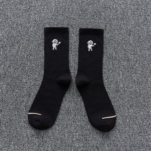 Load image into Gallery viewer, Embroidered cotton socks astronaut all-match socks sports socks