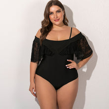 Load image into Gallery viewer, Black webbing enlarged swimsuit