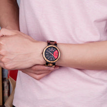 Load image into Gallery viewer, full wood quartz calendar waterproof watch men's watch wood table men's watch