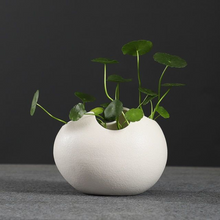 Load image into Gallery viewer, Eggshell Living Room Ceramic Hydroponic Vase Pot Desktop Flower Small And Simple Indoor Green Dill