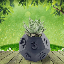 Load image into Gallery viewer, 3D Printed Plant Pot Table Top RPG Dice Succulent Planter Set Home Decoration Multifunction Garden Flower Pot