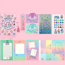 Load image into Gallery viewer, Checkered Loose-leaf Cute Hand Ledger Japanese Notebook