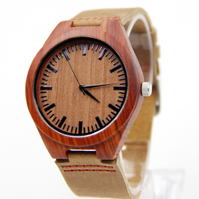 Load image into Gallery viewer, Natural original environmental protection bamboo and wood watch Ebony belt bamboo and wood watch
