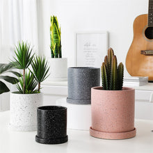 Load image into Gallery viewer, Ceramic Flower Pot Orchid Small with Tray Office Desktop Home