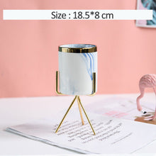 Load image into Gallery viewer, Ceramic flower pot wrought iron flower stand