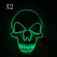Load image into Gallery viewer, Skull LED Glowing Halloween Mask